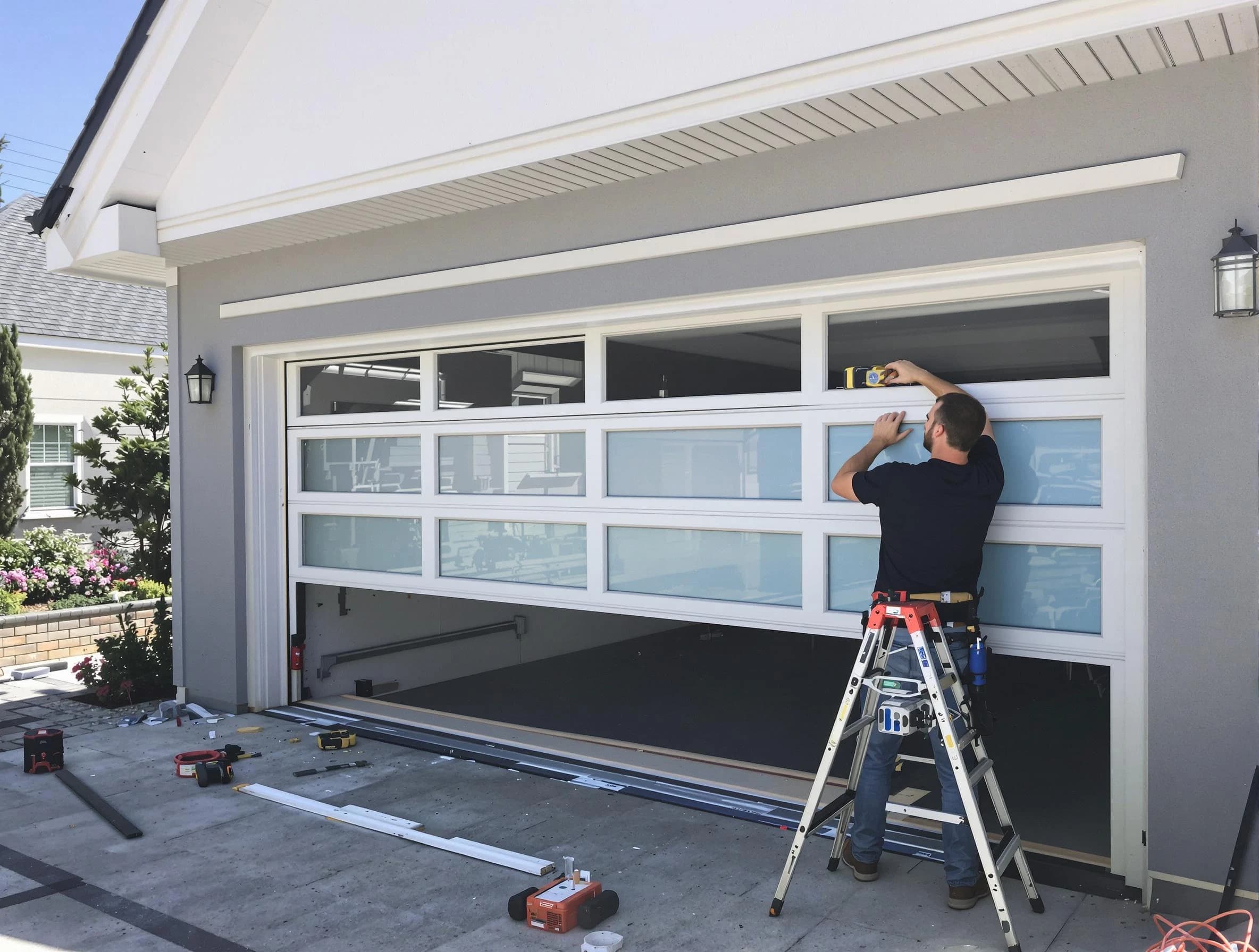 New Brunswick Garage Door Repair team performing garage door replacement in New Brunswick