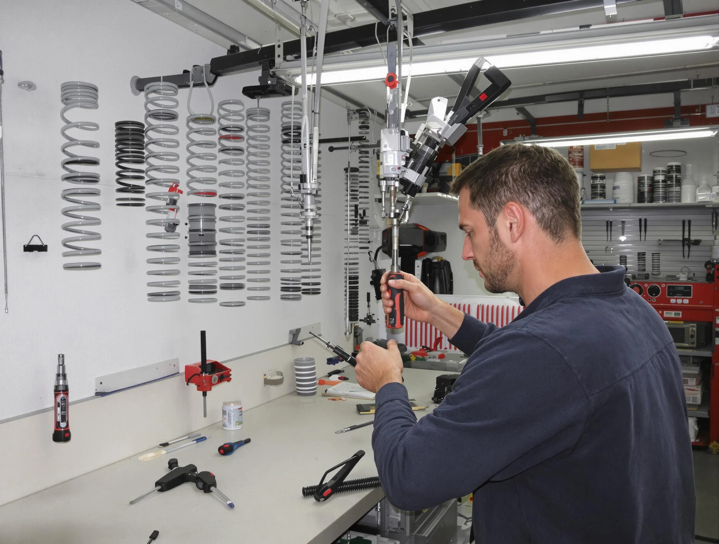 New Brunswick Garage Door Repair safety certified technician performing precision spring replacement in New Brunswick