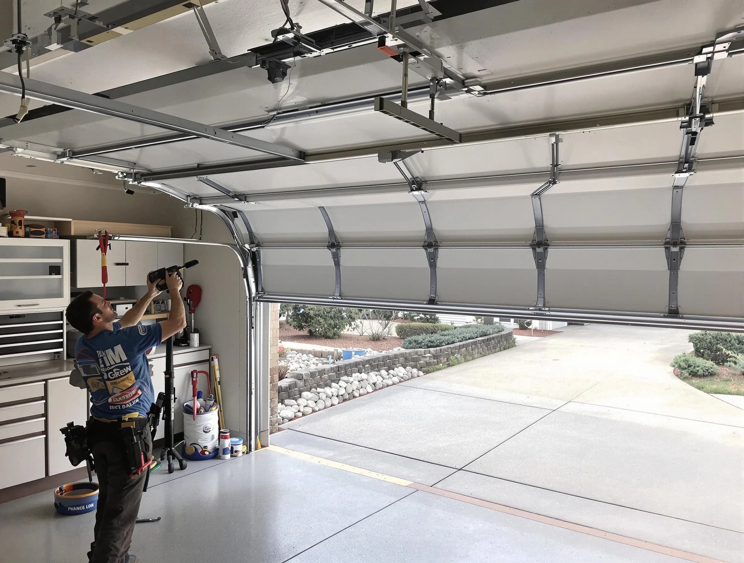 Garage door track repair service by New Brunswick Garage Door Repair in New Brunswick