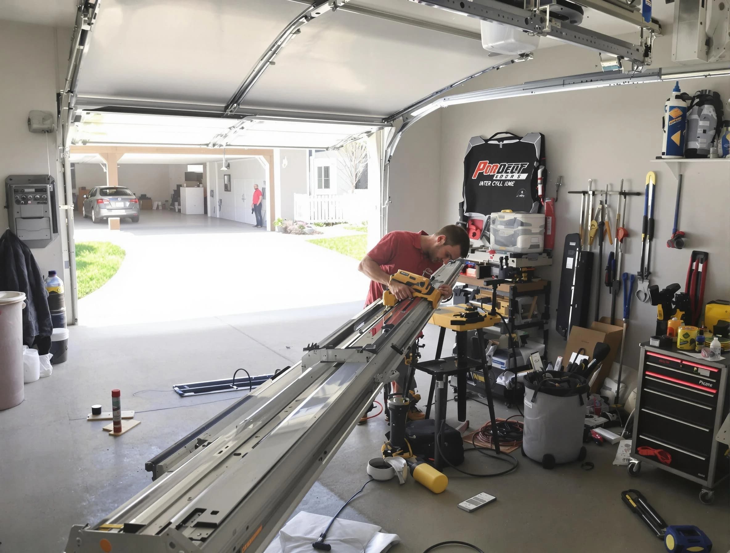 New Brunswick Garage Door Repair expert performing track repair in New Brunswick